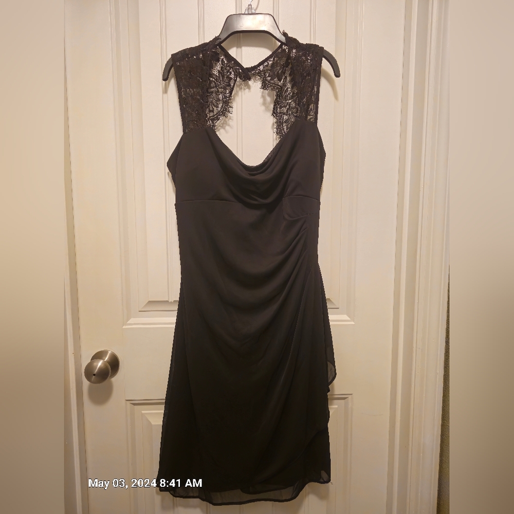 Signature Valerie,  black Cocktail mini dress.